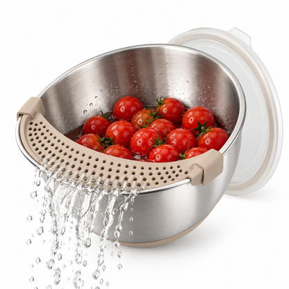 HaloDrain Mixing Bowl with Crescent Drain Gate
