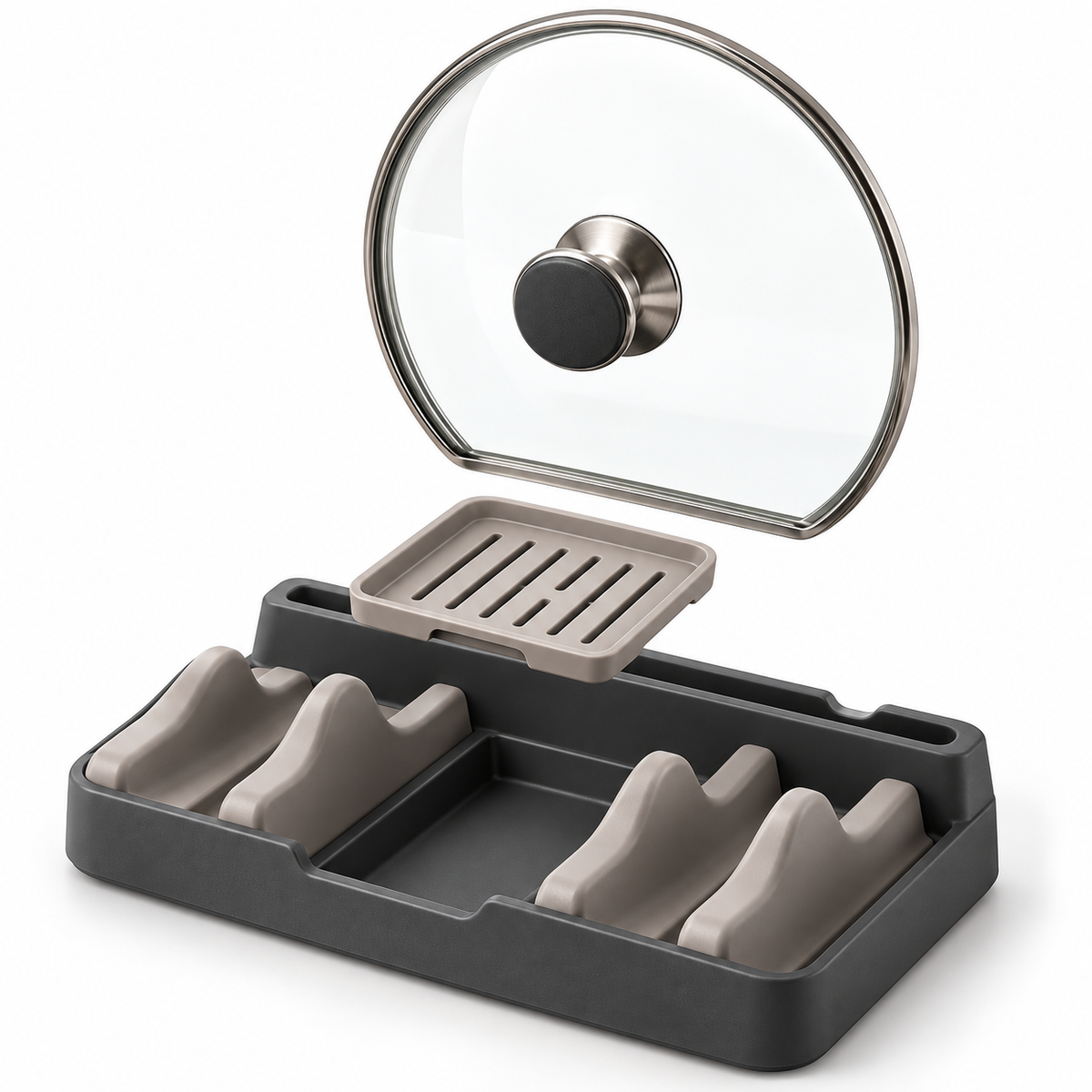 QuadRest Countertop Utensil & Lid Dock