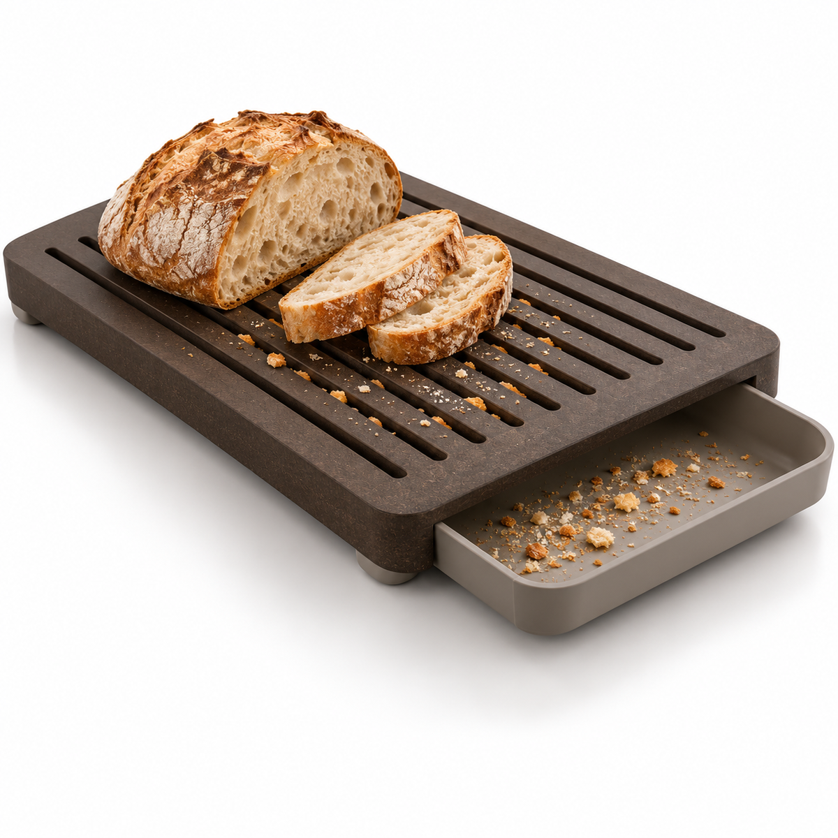 CrumbSlide Bread Prep Board with Hidden Catch Drawer
