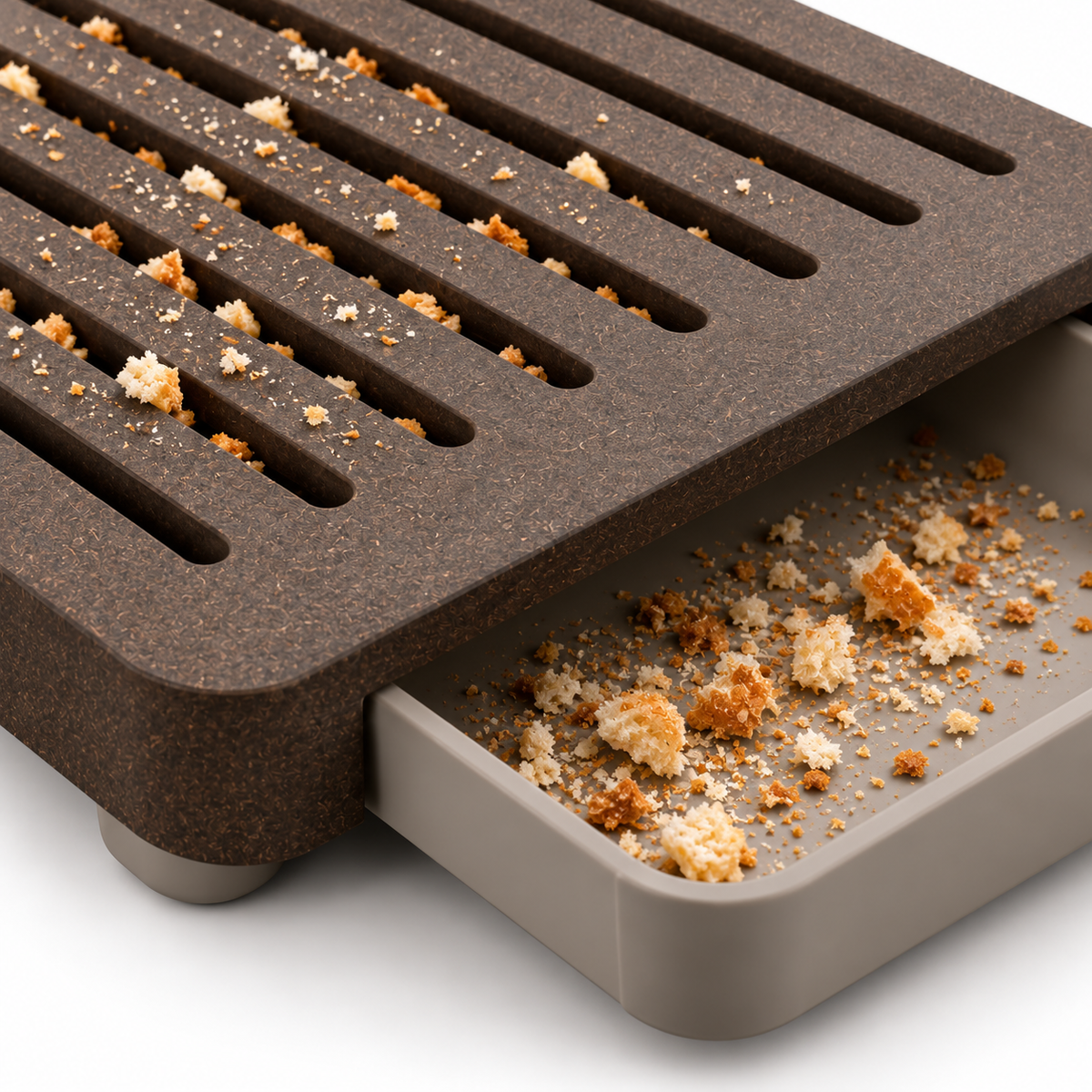 CrumbSlide Bread Prep Board with Hidden Catch Drawer